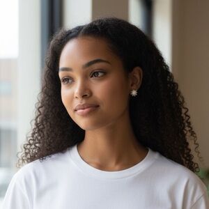 Vintage Aurora Borealis Crystal Clip-on Earring Clear Faceted